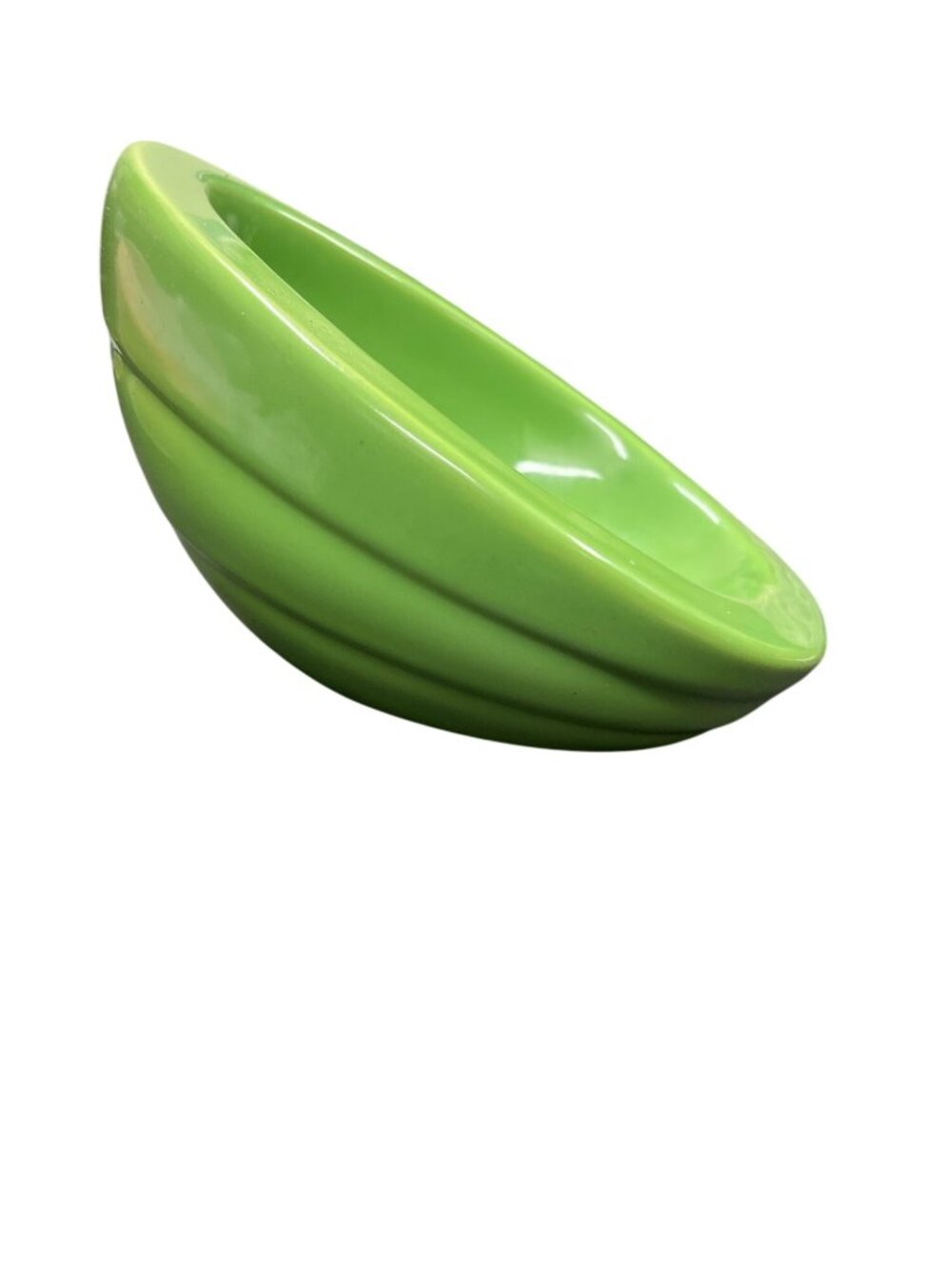 Royal Haeger USA vintage green mid century modern pottery bowl SKU 10-840